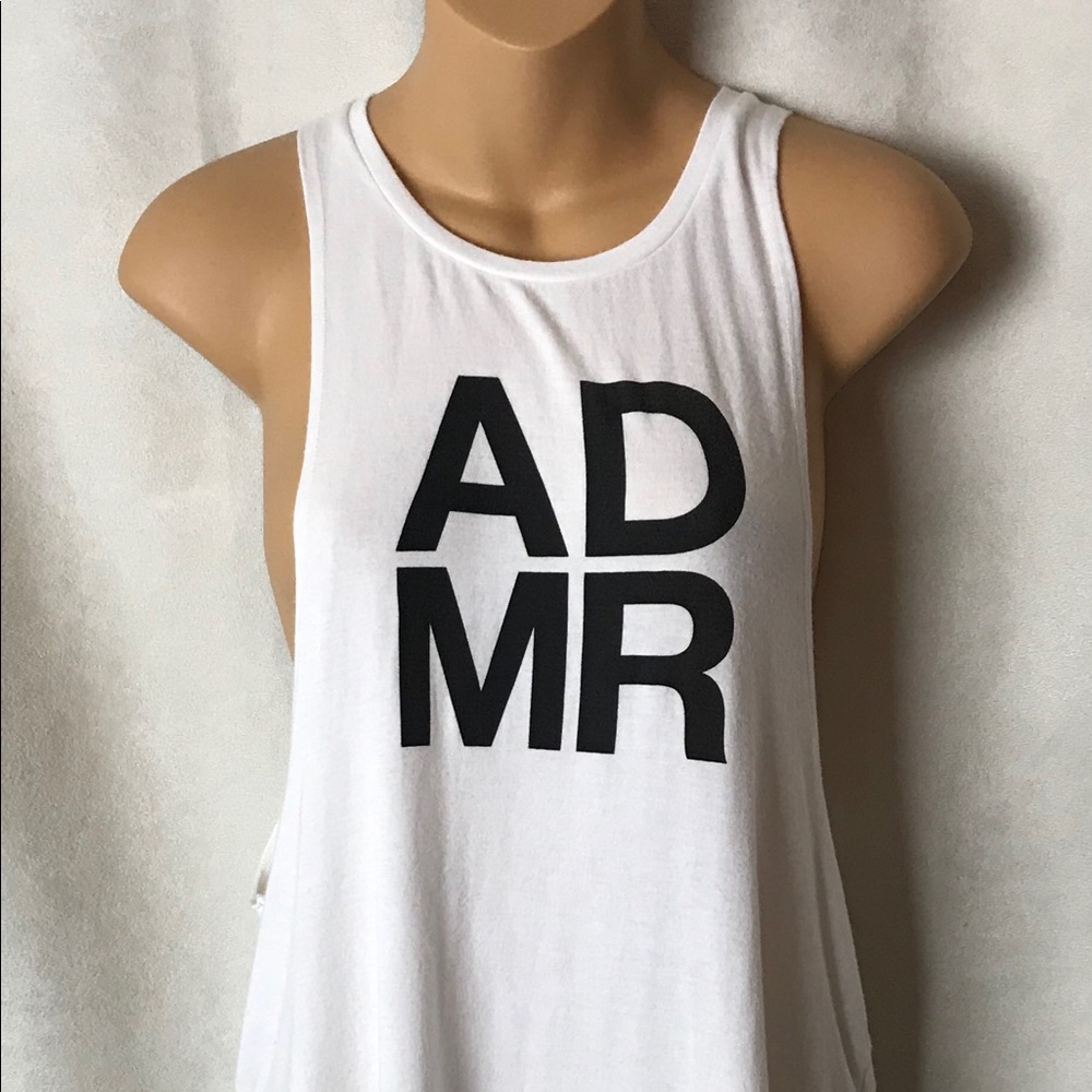 Soulcycle white racer back tank AMDR size S/M